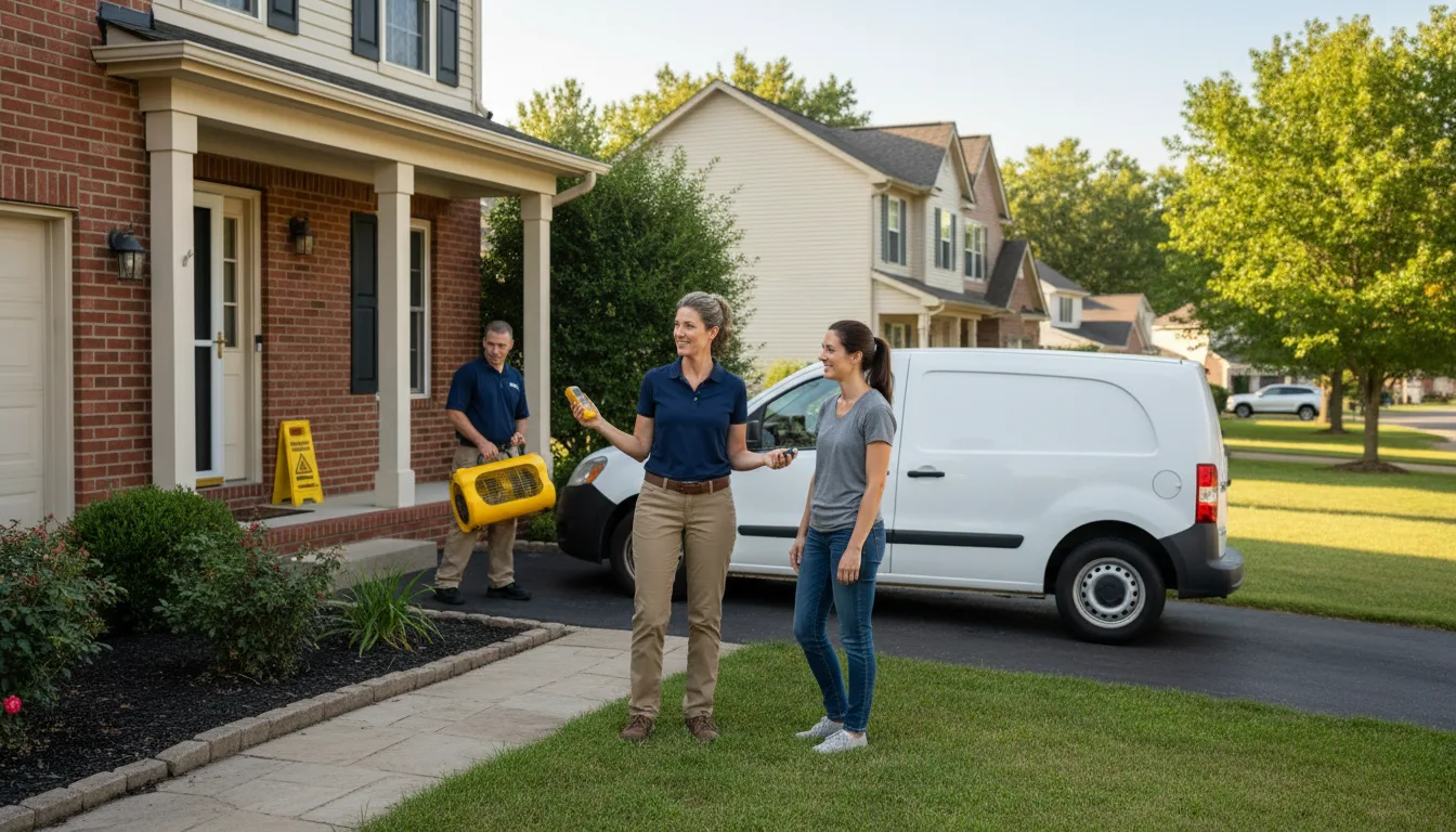 Residential water damage restoration in Jansen, NE
